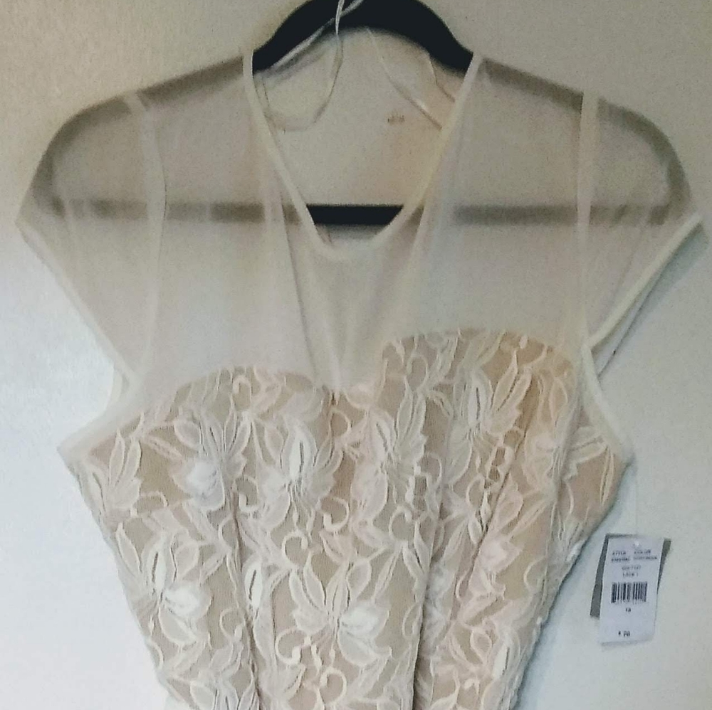 Danny & Nicole Sleeveless Lace Floral Dress